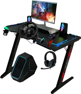 Produktbild von Raptor Gaming RAPTOR-GAMING GT100-RGB Raptor Gaming-Tisch GT100 schwarz 120x60cm RGB