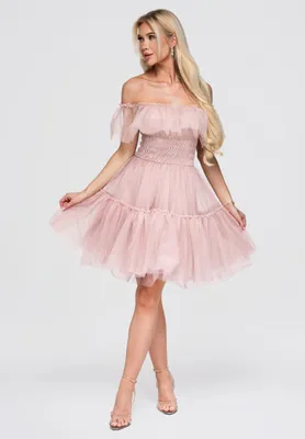 Produktbild von LARICA Kleid Mini Flared Off-Shoulder LA-OM-DLR387 pink L
