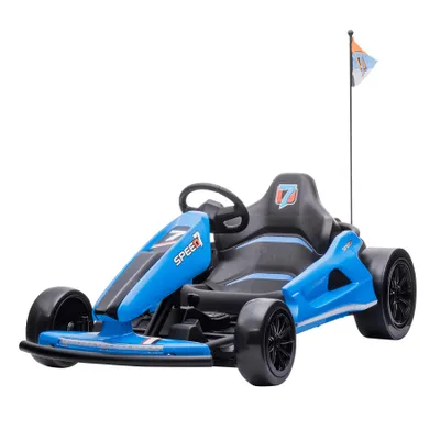 Produktbild von Oryxearth Elektrisches Go-Kart Drift-Kart für Kinder, 12 V, 3-7 km/h, mit 2 Motoren, Drift-Modus, Sicherheitsgurt, sanftem Start, Bluetooth, MP3-Musik