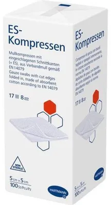 Produktbild von ES-KOMPRESSEN unsteril 5x5 cm 8fach