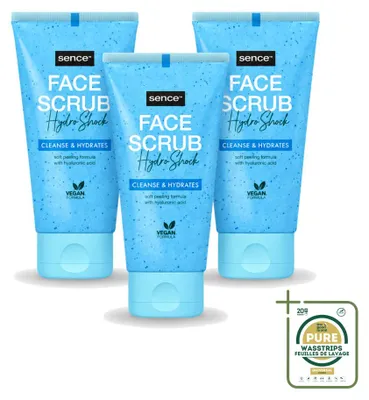 Productafbeelding van 3 x Sence Gelaatsschrob voor alle huidtypes - 150 ml - Voorraadverpakking - 3 stuks