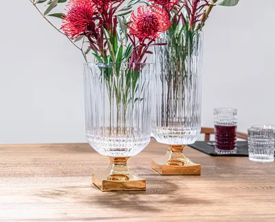 Image de Nachtmann Vase auf Fuß in Gold STK/1 651/81/40cm Minerva 104163