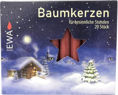 Produktbild von JEKA Baumkerzen 20/250 Antikrot Kerzen für den Weihnachtsbaum