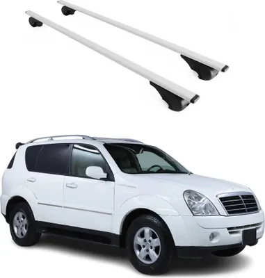 Obrázok produktu pre Priečne strešné nosiče pre Ssangyong Rexton 2001–2012, strieborné