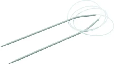Produktbild von Rundstricknadeln 80cm 3,0mm grau, zum Rund- und Flächenstricken