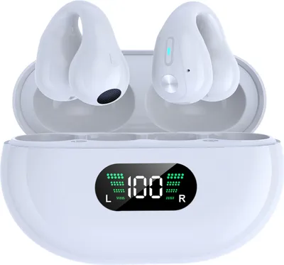 Image de YYK-Q80 Ecouteurs Bluetooth pour le sport, BT 5.3 | Son stéréo | Indicateur LED | Smart Touch | Design ergonomique, blanc