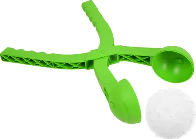 Produktbild von Prosperplast SNOWBALLEE 1 Schneeballmaschine, Grün, Kunststoff, mit Handschutz, Smiley-Muster & Doppelbehälter für schnelle Schneebälle