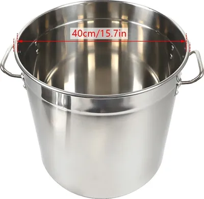 Zdjęcie produktu dla Garnek do gotowania ze stali nierdzewnej, pojemność 50 l, trwały i łatwy w czyszczeniu, 50 litrów