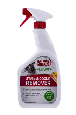 Obrázek produktu pro NATURE'S MIRACLE Odstraňovač skvrn a zápachu Melon Cat - Sprej na čištění a odstranění nečistot - 946 ml