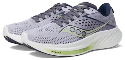 Produktbild von Saucony Ride 17 Laufschuhe für Damen Violett/Weiß/Gelb Größe 37
