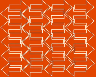 Produktbild von Pfeilaufkleber 10x7cm 40 Stück orangefarbene Glanzaufkleber