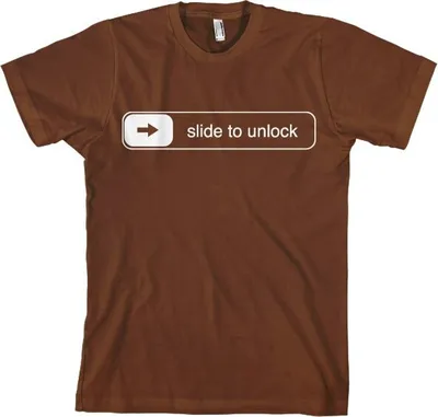 Produktbild von Slide To Unlock T-Shirt - Small - Brown