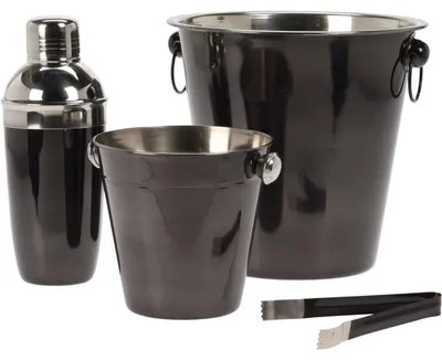Produktbild von Barzubehör-Set Koopman-Excellent Houseware, Edelstahl, glänzend schwarz