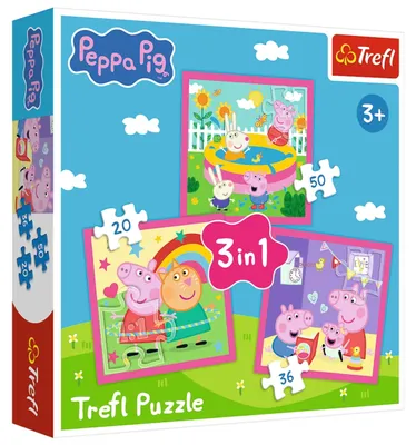 Produktbild von 3-in-1-Puzzle – Peppa und Freunde – Peppa Pig Trefl 34873