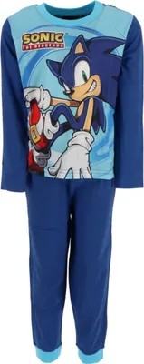 Produktbild von Sonic der Hedgehog Baumwoll-Pyjama – Bequemer Schlafanzug und Nachtwäsche für Kinder 3 Jahre Dunkelblau