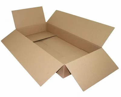 Produktbild von 1x Faltkarton  800x400x110mm (Außenmaß) 1-wellig Dickwelle braun