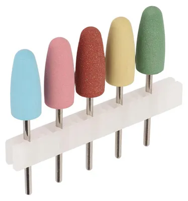 Produktbild von Silikon Nagelschleiferspitzen 5 Stück für Maniküre Pediküre Nagelbohrer Schleifkopf