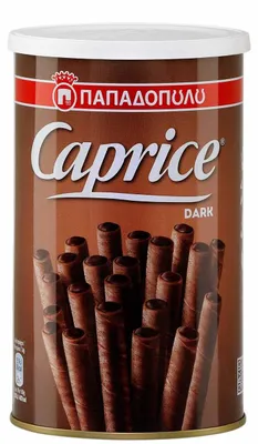 Produktbild von Caprice Waffelröllchen Dark 250g Papadopoulos