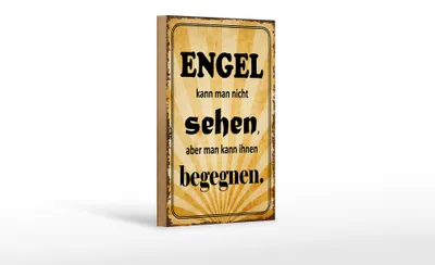 Produktbild von Holzschild Spruch 12x18cm Engel kann man nicht sehen