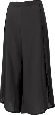 Produktbild von Palazzohose, Boho Hosenrock, Offene Sommerhose - Schwarz, Damen, Baumwolle, Größe: S
