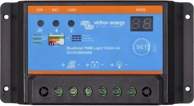 Produktbild von Victron Energy Blauer Solar Pwm 12/24 5 Ampere Regler Durchsichtig Durchsichtig One Size
