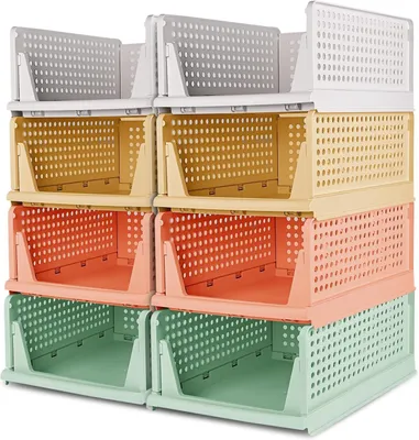 Imagen del producto de Cajas de almacenamiento para ropa, 8 unidades. Plegables y apilables