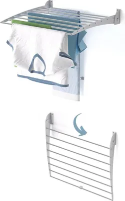 Obrázek produktu pro Hliníkový nástěnný kůň na prádlo, sušák na prádlo pro vnitřní i venkovní použití - Foxydry Fold Down 60 cm