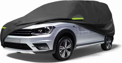 Produktbild von Autoabdeckung fš¹r Volkswagen Caddy IV 2015-2020 210D-PU Outdoor Vollabdeckung fš¹r alle Wetterbedingungen Wasserdicht Winddicht Sonnenschutz mit Fahrertš¹r-Rei?verschluss