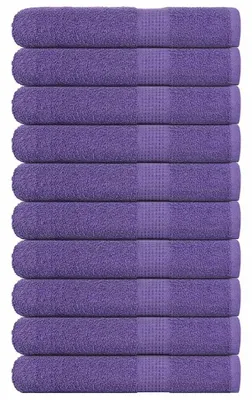 Zdjęcie produktu dla Ręczniki vidaXL FROGN, 10 szt., fioletowe, 100 x 200 cm, 360 g/m²