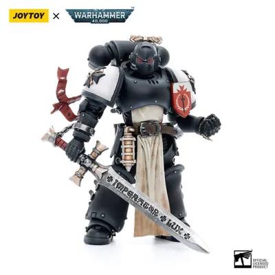 Produktbild von Warhammer 40k Actionfigur 1/18 Black Templars The Emperors Champion Rolantus 12 cm
