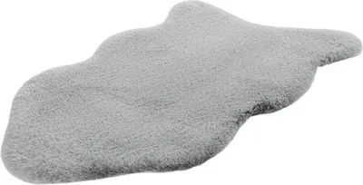 Produktbild von Heaven Shape - Teppich - Superweich - Hochflor - Lammfell - Kunstfell - Flauschiges Fell - 60x90 cm silbergrau