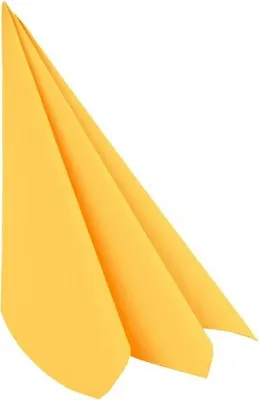 Produktbild von 100x Servietten Airlaid 40x40cm 1/4 -Falz stoffähnlich hochwertig gelb