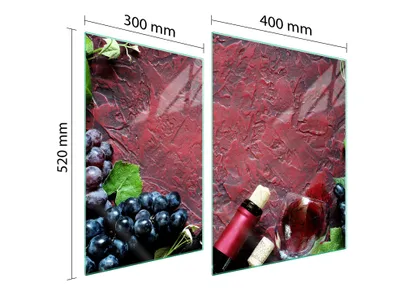 Obrázek produktu pro Skleněná Ochranná Deska Na Srdce 70X52 Víno