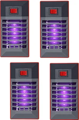 Produktbild von 4er-Pack elektrischer Insektenvernichter, Mückenvernichter zum Einstecken mit UV-LED-Nachtlicht, elektronische Insekten-Fliegenfalle für den Innen- und Außenbereich