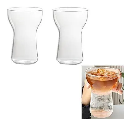 Productafbeelding van Latte Macchiato glazen, 400 ml, set van 2, kristalglas, transparant, hittebestendig