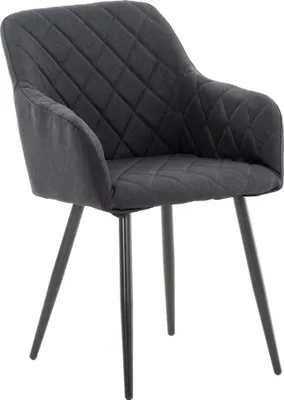 Produktbild von CLP Esszimmerstuhl Shila Gesteppt schwarz Material Stoff