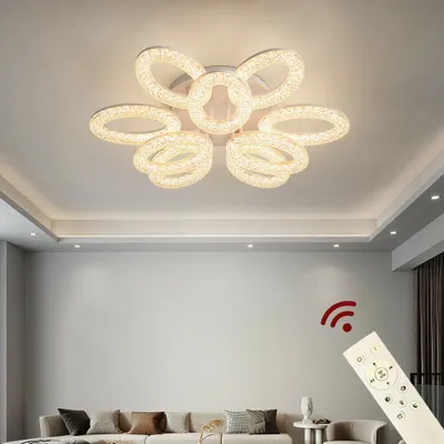 Produktbild von LED Deckenlampe XT-6+3 66cm Deckenleuchte Leuchte Lampe mit Fernbedienung Lichtfarbe/Helligkeit einstellbar dimmbar A+ LED Wohnzimmerleuchte Deckenlampe LED Deckenleuchte