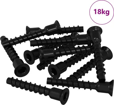 Immagine prodotto di vidaXL Viti a testa cilindrica 3072 pezzi Nero 7 x 40 mm Ferro