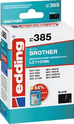 Zdjęcie produktu dla Edding EDD-385, Czarny, 12 ml, 1 szt., 590 stron(y), Jednopak
