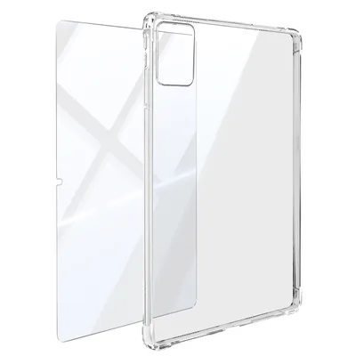 Immagine prodotto di Avizar, custodia in silicone per Lenovo Tab M11 con pellicola in vetro 9H, set di protezione, trasparente