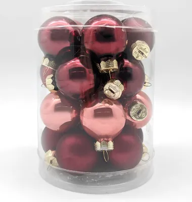 Produktbild von Weihnachtskugeln 28 Stk 3cm Vintage Rose