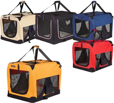 Produktbild von Hundebox Bello L Azur-Blau faltbar Autotransportbox Katzen Hunde Box