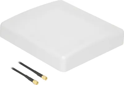 Zdjęcie produktu dla DeLOCK 89891, 8 dBi, 0.698 -0.96/1.71 - 2.7 GHz, 50 Ω, Antena kierunkowa, SMA, Biały