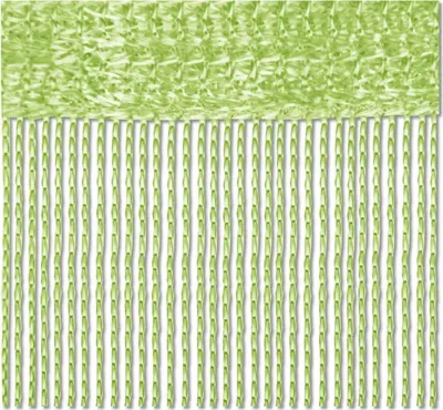 Produktbild von Fadenvorhang Hellgrün 90x240 cm – Polyester Mikrofaser Gardine mit Stangendurchzug, kürzbar, für Fenster, Tür und Raumteiler