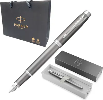 Zdjęcie produktu dla Parker IM Writing Rituals, Szary, System napełniania kartuszy/konwerterów, Szary, Kursywa, Średni, Opakowanie na prezent