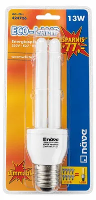 Produktbild von Näve Energiesparlampe Röhre 13W E27 600lm Warmweiß 2700K Dimmbar