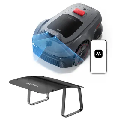 Produktbild von MOVA ViAX 500 Mähroboter ohne Begrenzungskabel inkl. GRATIS Garage (Sonnenschutz), 360° LiDAR + KI Navigation, UltraEyes™ 2.0, bis 500 m²