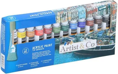 Produktbild von Acrylic paints in tubes of 12 ml 12 pcs.