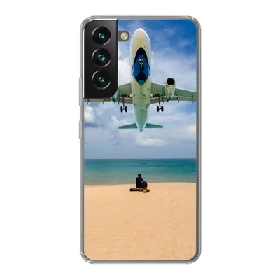 Produktbild von MuchoWow® Handyhülle Schutzhülle Hülle für Samsung Galaxy S22 Strand - Meer - Flugzeuge Silikon Softcase Handy Hülle - Mobiltelefonhülle