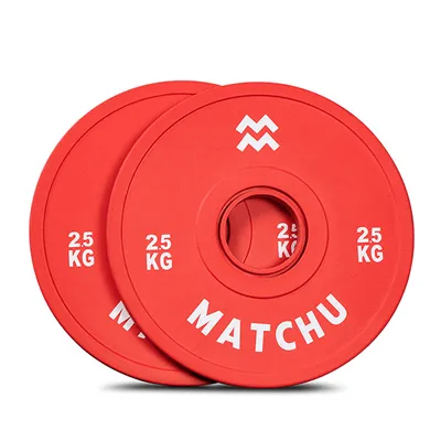 Produktbild von Matchu Sports Mini Bumper Plates Set - 2 x 2,5 kg - ø 50mm Gummi - Hantelscheiben - Fractional Plates